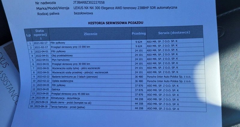 Lexus NX cena 138900 przebieg: 49474, rok produkcji 2019 z Kraśnik małe 781